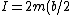 I=2m(b/2)^2=mb^2/2